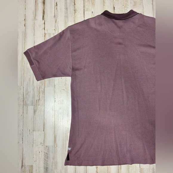 Tommy Bahama Silk Cotton Polo Shirt Mens Large Purple Golf Short Sleeve Classic - Picture 9 of 9